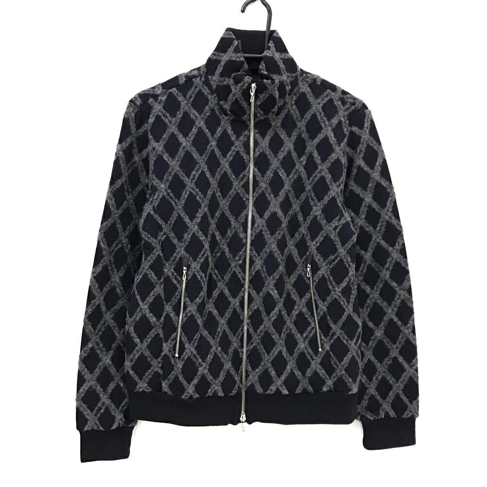 【美品】St ANDREWS セントアンドリュース ダウンジャケット LL セントアンドリュース ダウンジャケット ネイビー×黒 袖着脱可 バイ