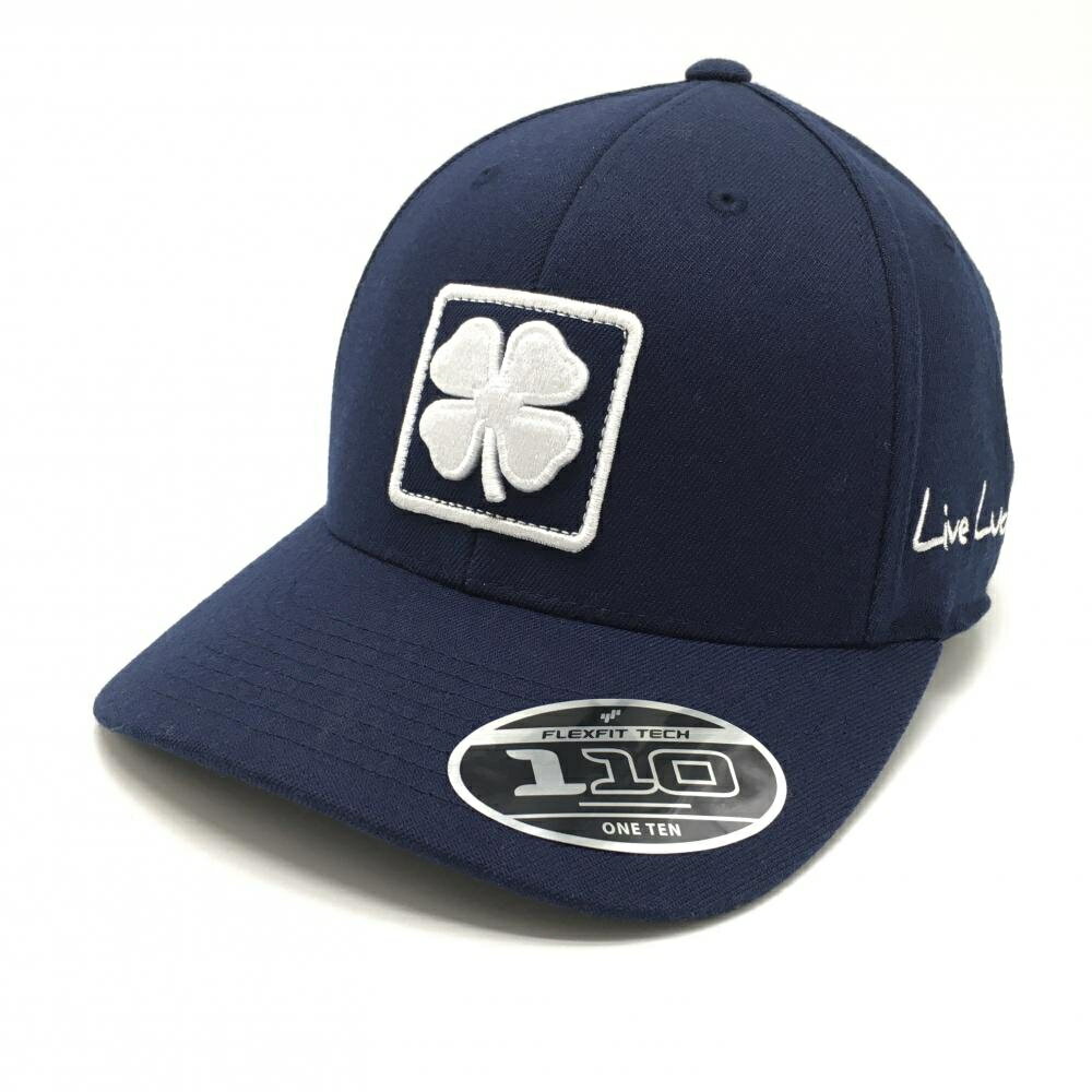 【超美品】ブラッククローバー キャップ ネイビー×白 立体ロゴ刺しゅう ゴルフウェア BlackClover