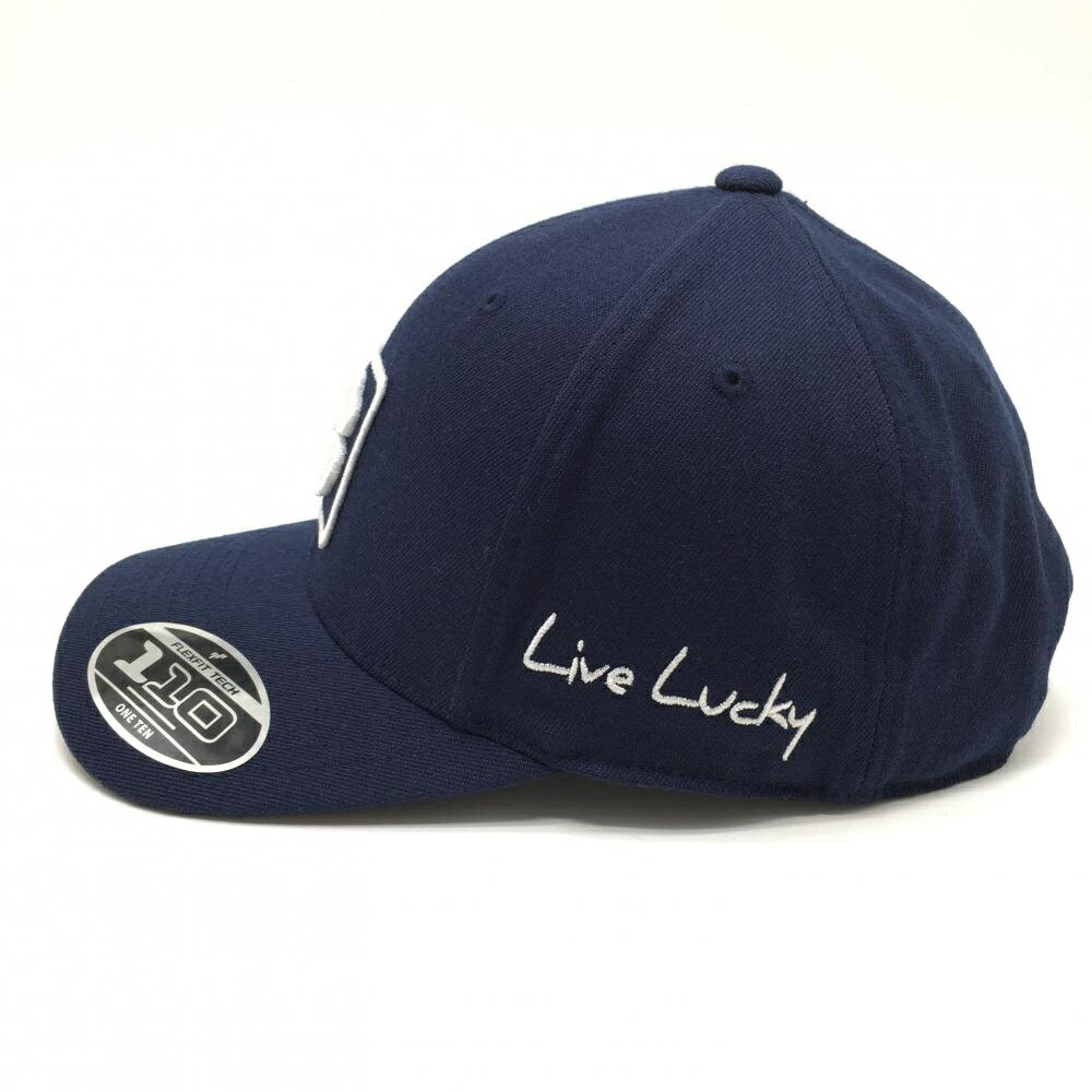 【超美品】ブラッククローバー キャップ ネイビー×白 立体ロゴ刺しゅう ゴルフウェア BlackClover