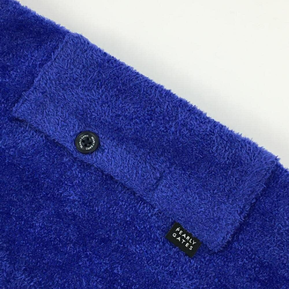 【新品】パーリーゲイツ ニットジャケット ブルー×黒 起毛 DiAPLEX 裏地付 メンズ ...
