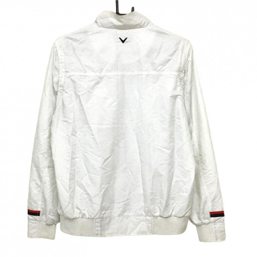 キャロウェイ 2WAYジャケット 白 地模様 裏メッシュ 袖着脱可 メンズ M ゴルフウェア Callaway