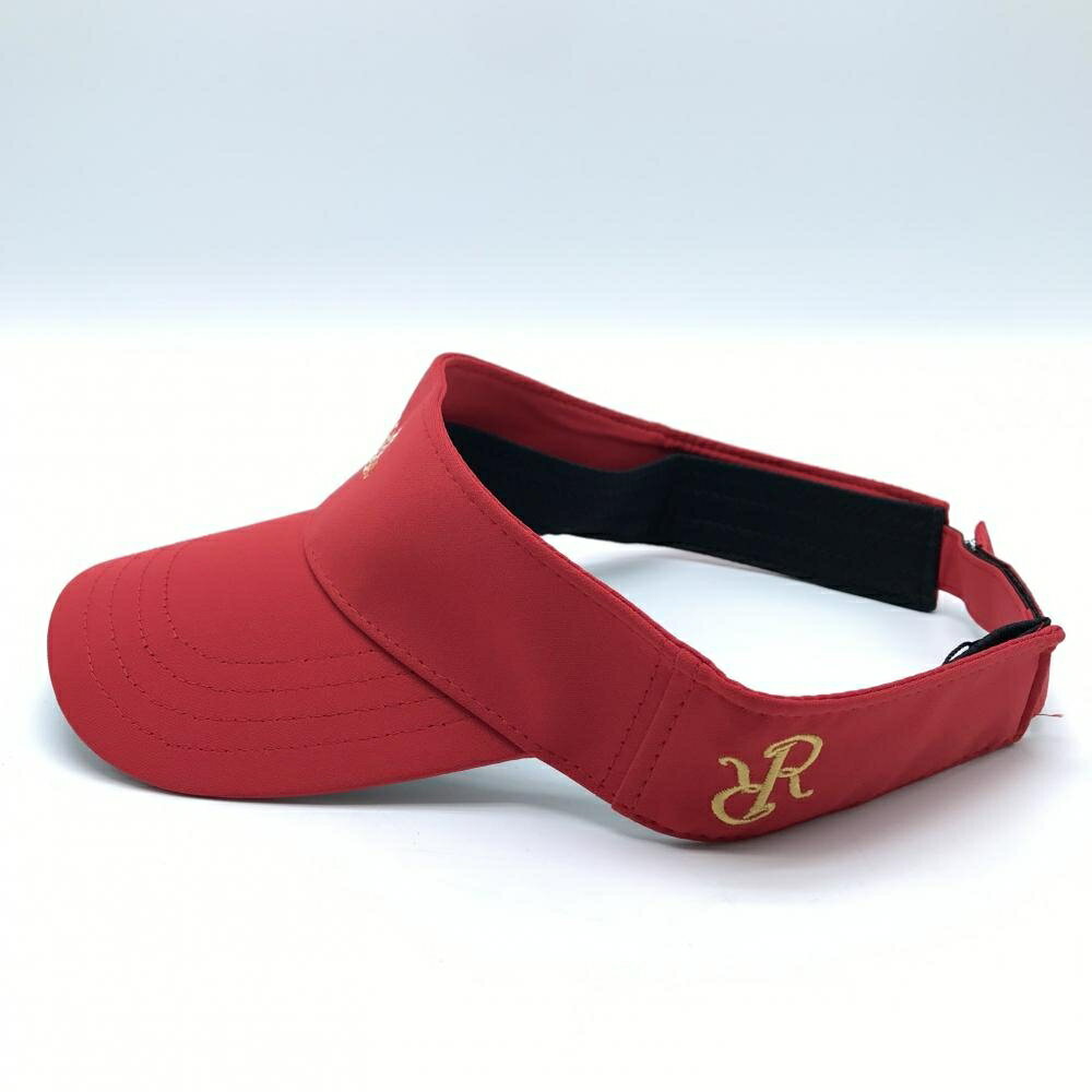 【新品】レザレクション サンバイザー レッド つば裏総柄 フリーサイズ ゴルフウェア Resurrection