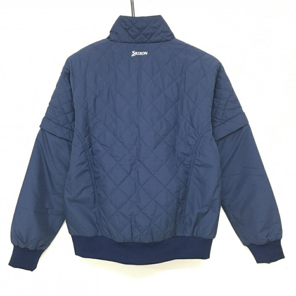スリクソン 2WAY中綿ジャケット ネイビー×白 キルティング 袖着脱可 レディース L ゴルフウェア SRIXON