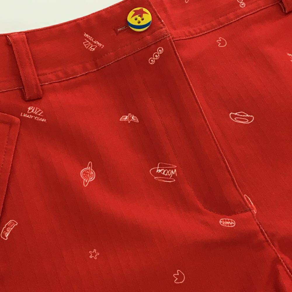【超美品】キャロウェイ×Disney ショートパンツ レッド×白 総柄 トイストーリー ストレッチ レディース M ゴルフウェア Callaway