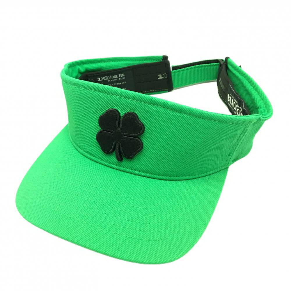 【美品】ブラッククローバー サンバイザー グリーン×黒 立体ロゴ ゴルフウェア BLACK CLOVER