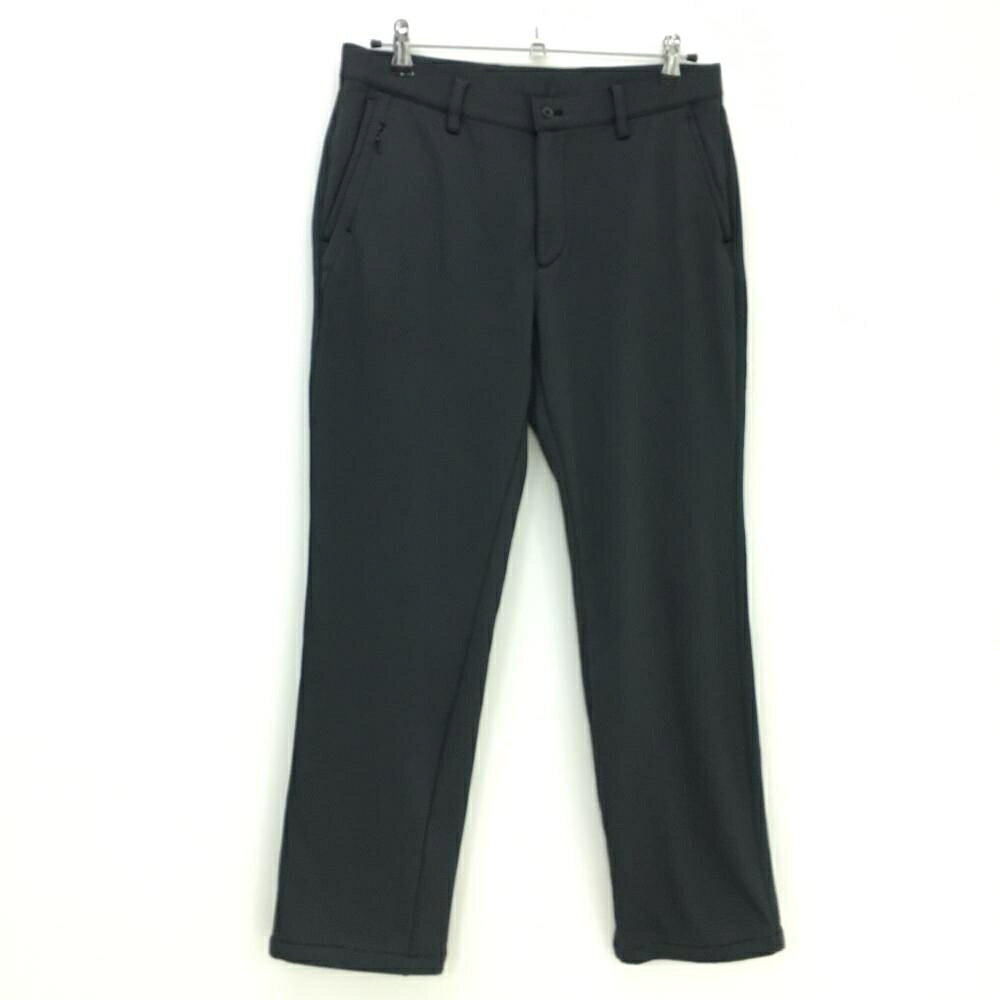 ビームスゴルフ ストレッチパンツ 黒 裏起毛 ロゴワッペン メンズ 48 ゴルフウェア BEAMS GOLF