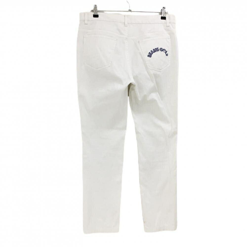 ビームスゴルフ パンツ 白 バックロゴ刺しゅう メンズ XL ゴルフウェア BEAMS GOLF