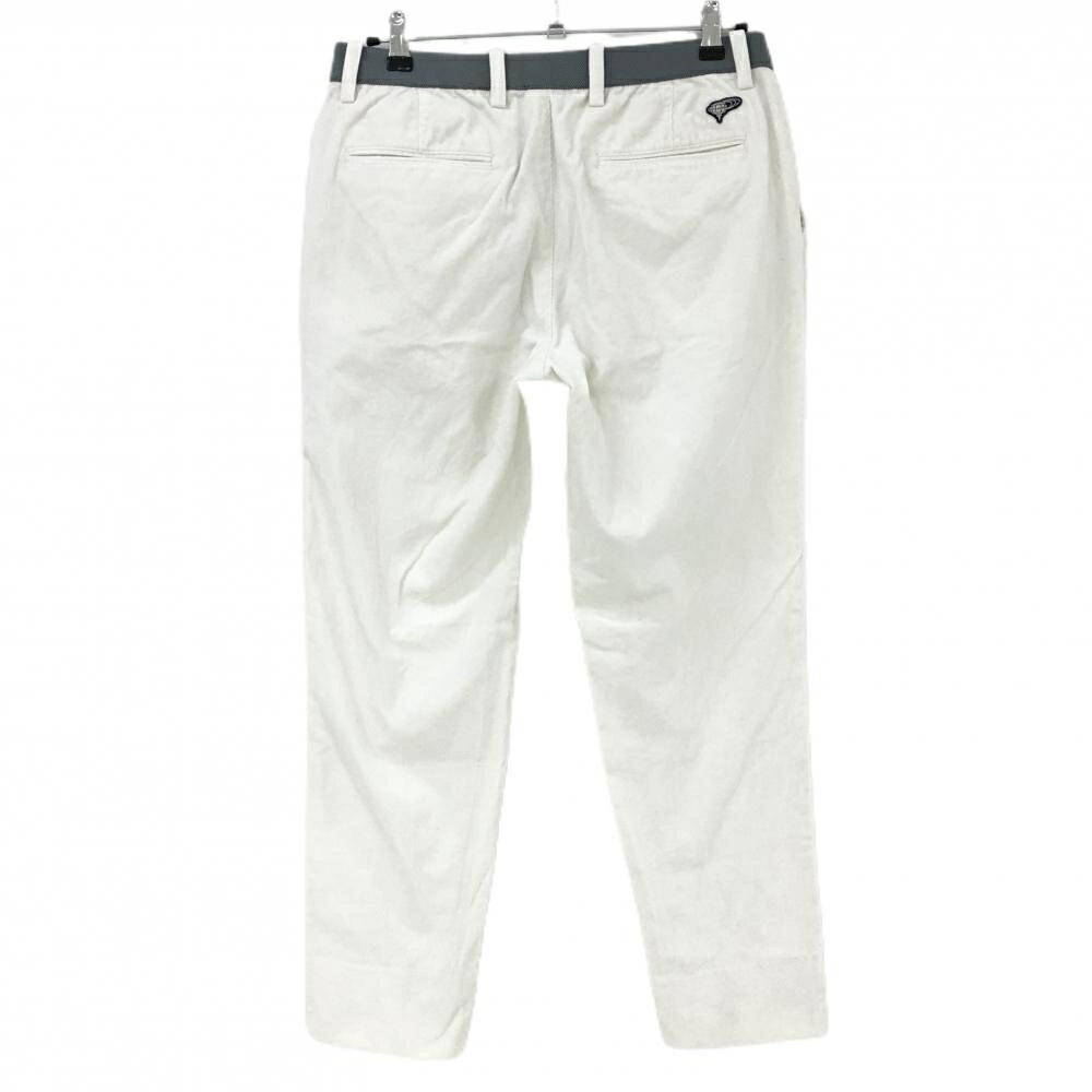 【美品】ビームスゴルフ コーデュロイパンツ アイボリー系×グレー ウエストゴム メンズ 48 ゴルフウェア BEAMS GOLF