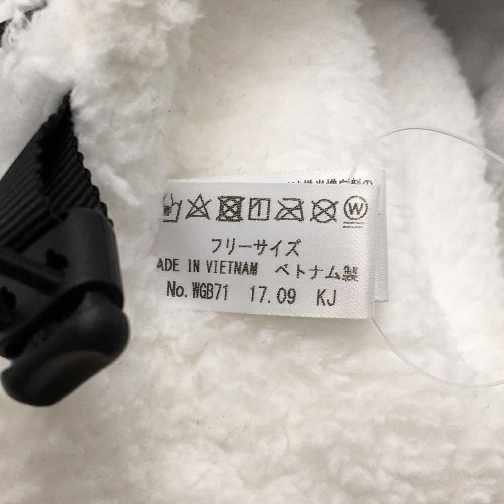 【美品】ブリヂストン 中綿ネックウォーマー 白 一部起毛 ドローコード フリーサイ...