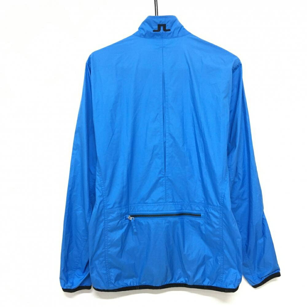 【超美品】ジェイリンドバーグ ジャケット ブルー 薄手 ロゴ メンズ S ゴルフウェア J．LINDEBERG