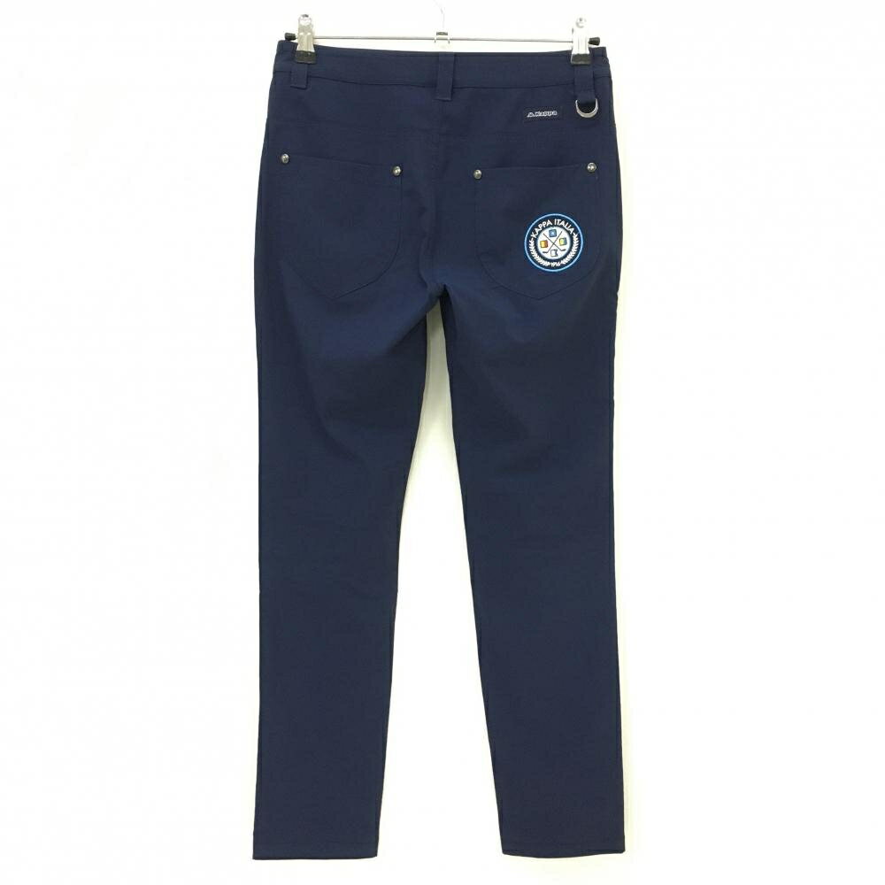 【超美品】カッパ パンツ ネイビー ストレッチ ヒップワッペン レディース M ゴルフウェア Kappa