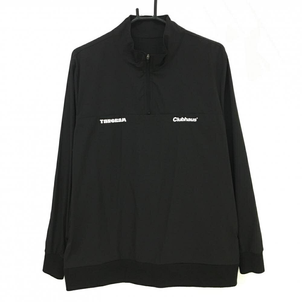 タングラム×クラブハウス ハイネックブルゾン 黒 ハーフジップ メンズ S ゴルフウェア TANGRAM