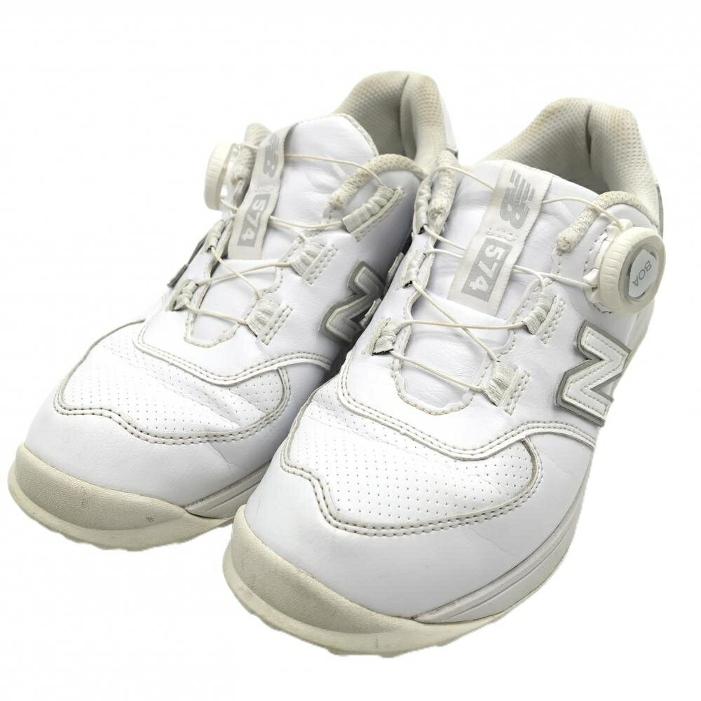 ニューバランス ゴルフシューズ 白 WGBS574C スパイクレス ダイヤル式 BOA レディース 23.0 ゴルフウェア 2024年モデル New Balance