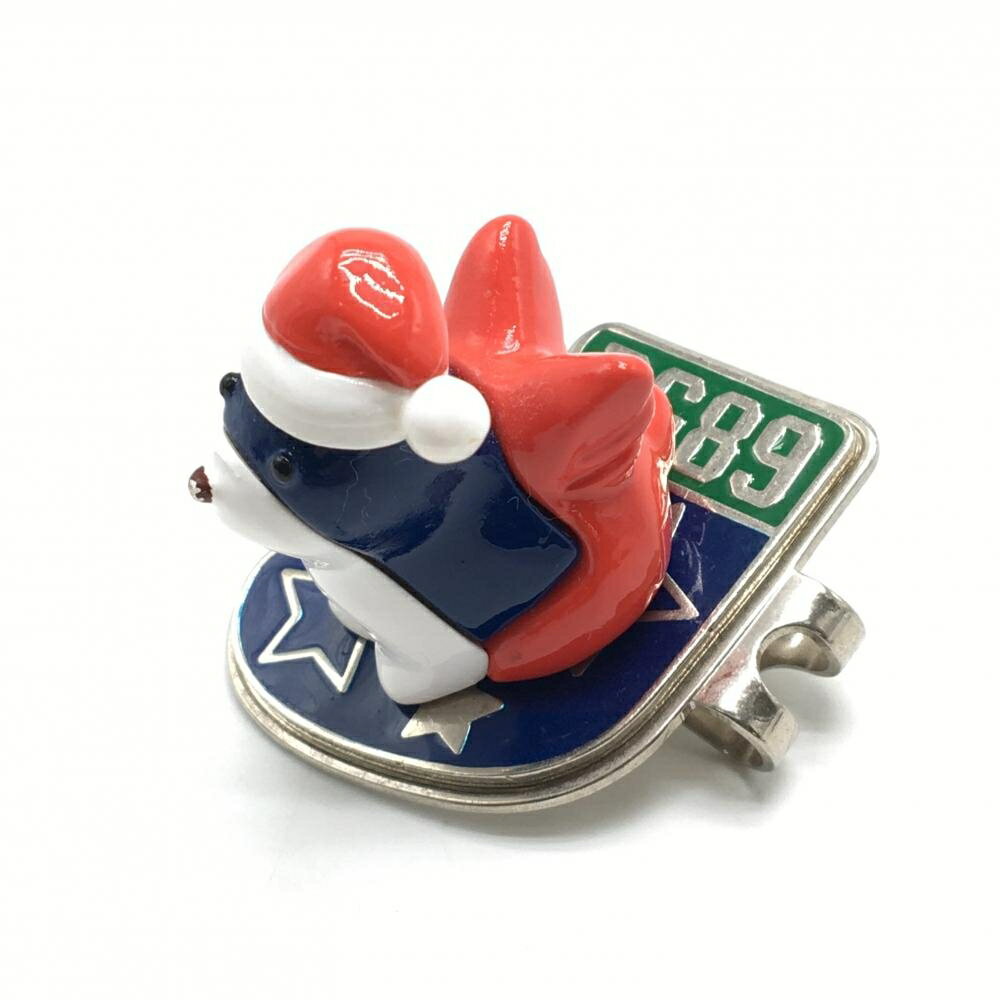 パーリーゲイツ マグネット式クリップマーカー ネイビー×レッド フライングラビット クリスマス ゴルフ PEARLY GATES