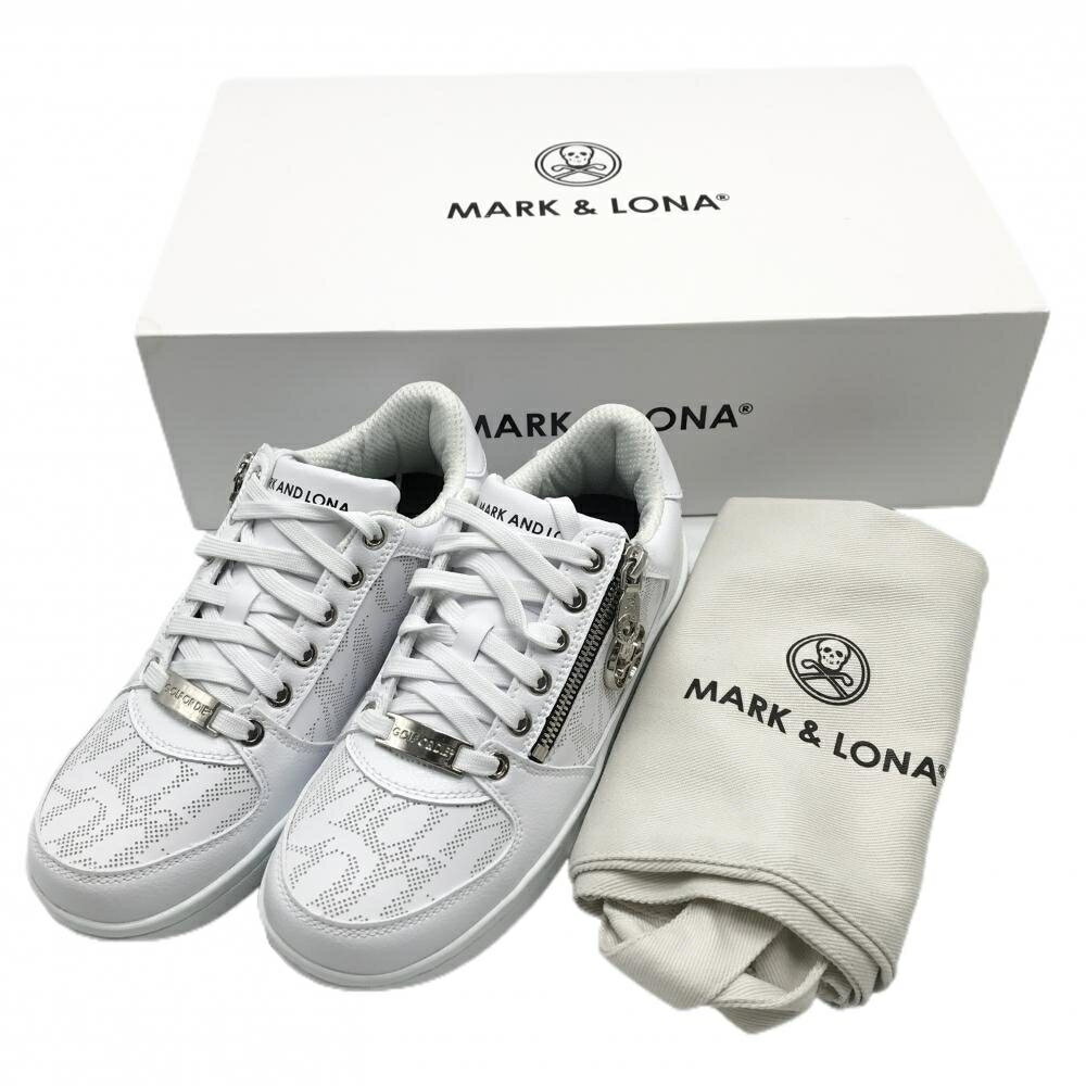 【未使用品】マークアンドロナ ゴルフシューズ 白 MLS-2A-SS31 シューズバッグ・収納箱付 レディース ...