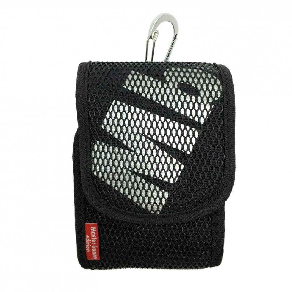 【美品】マスターバニー スコープケース 黒×シルバー メッシュ カラビナ付 小物入れ ゴルフ MASTER BUNNY EDITION