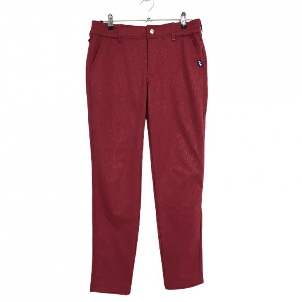 フィラゴルフパンツレッドピンク地模...