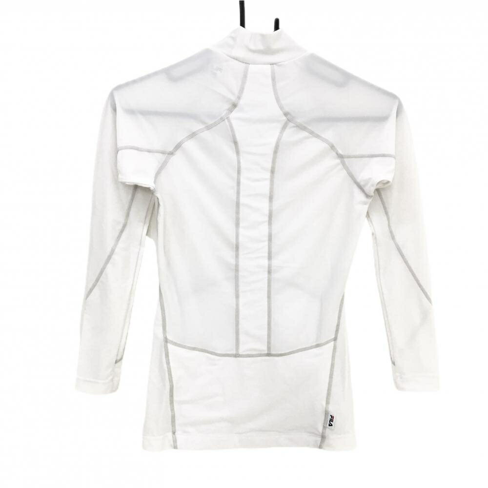 フィラ ハイネックインナーシャツ 白 胸ロゴ ストレッチ レディース M ゴルフウェア FILA GOLF