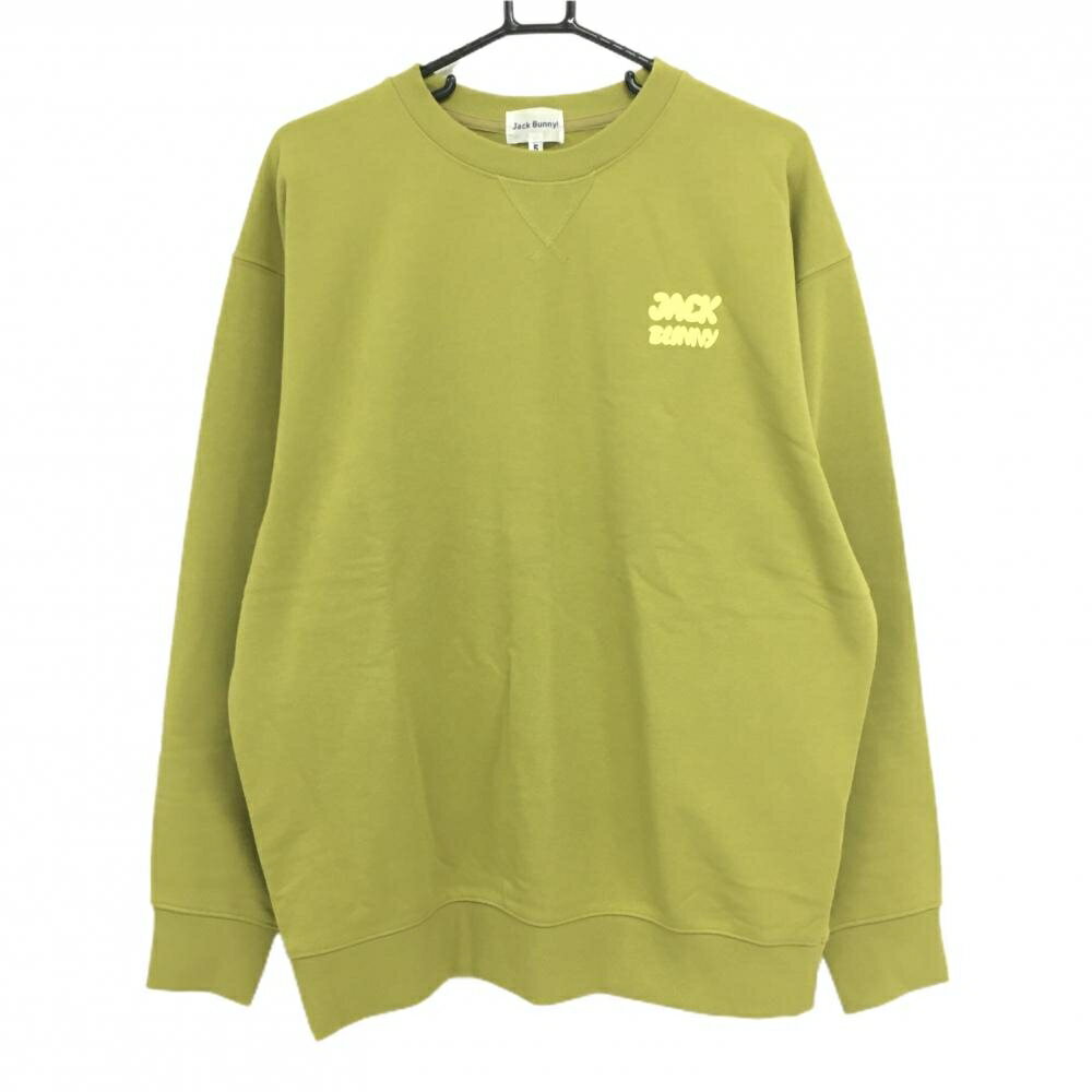 【新品】ジャックバニー トレーナー ダスティーイエロー 裏毛スウェット メンズ 5(L) ゴルフウェア 2025年モデル Jack Bunny