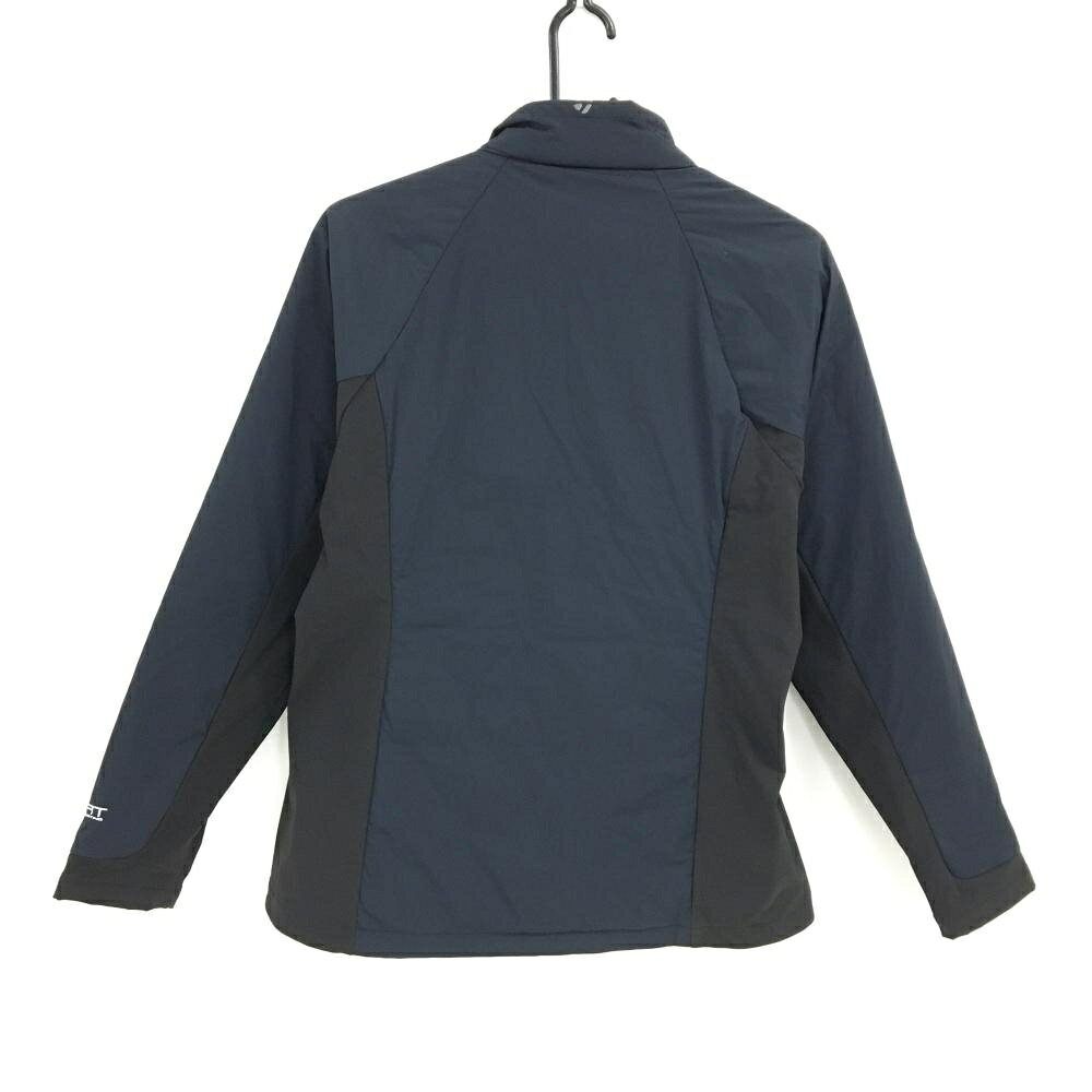 【美品】テーラーメイド 中綿ジャケット ネイビー×黒 サイド切替 裏面ポリウレタンコーティング レディース L ゴルフウェア TaylorMade