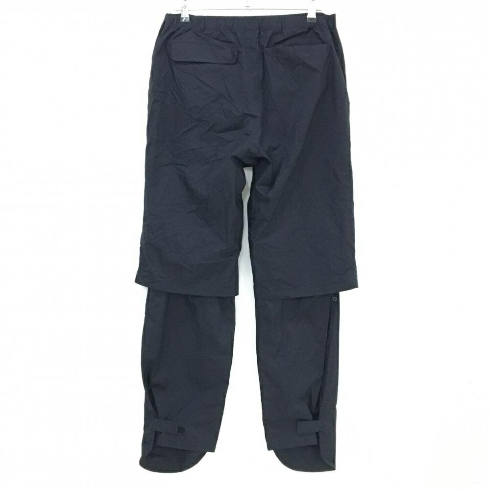 【超美品】カッパ レインパンツ 黒 膝下着脱可 上部メッシュ裏地 メンズ LL ゴルフウェア Kappa