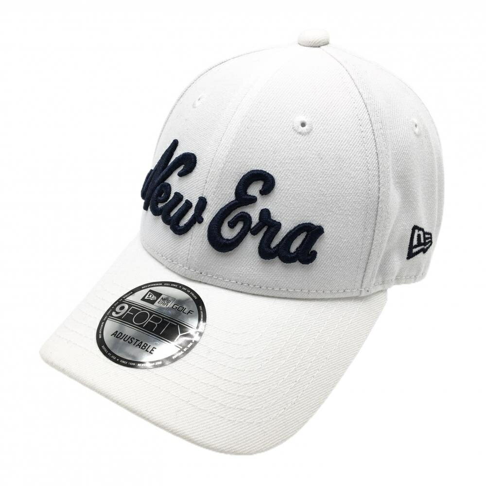 【新品】ニューエラ キャップ 白×ネイビー 抗菌 KEYAKI 立体ロゴ ゴルフウェア New Era