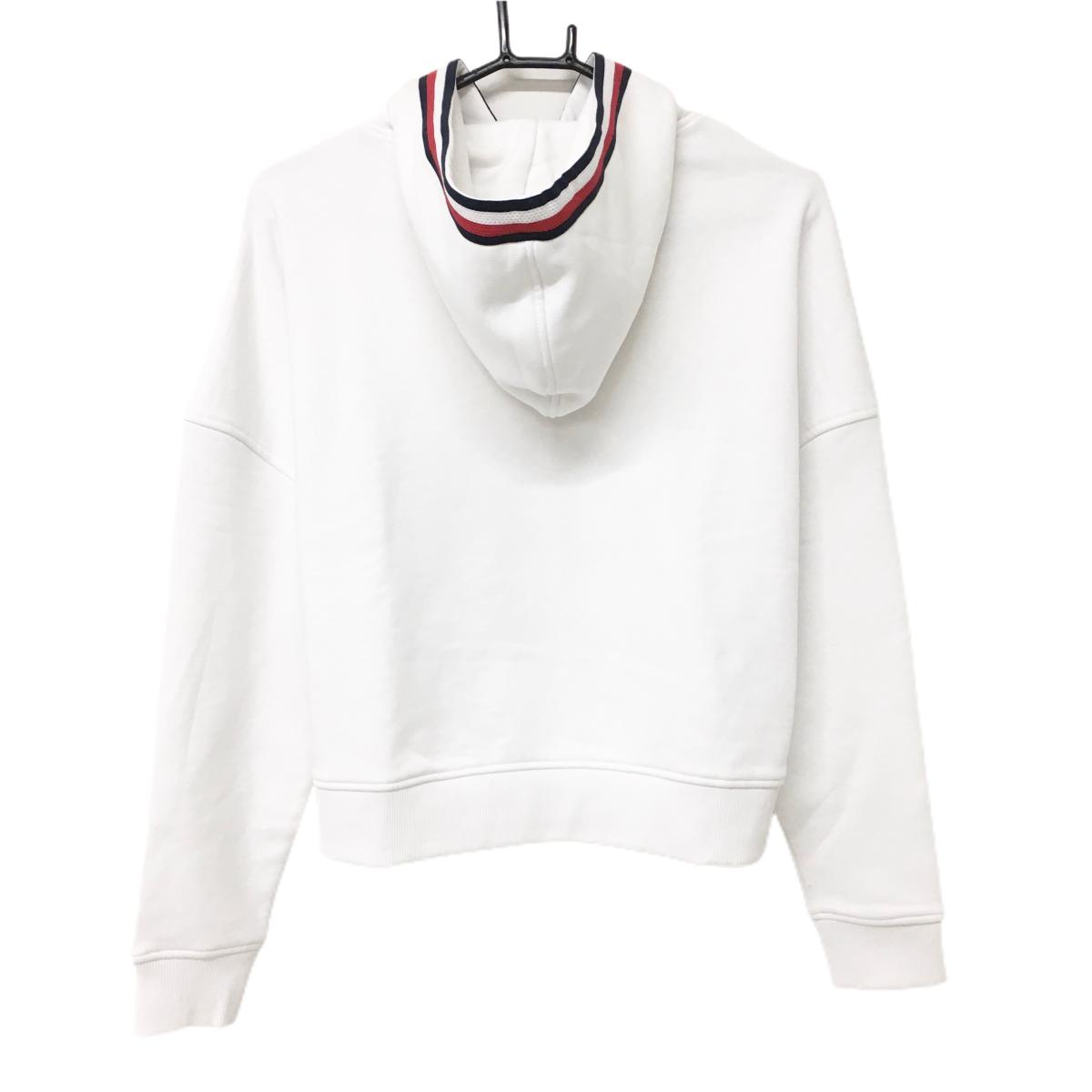 トミーヒルフィガー パーカー 白×レッド×ネイビー フードライン 胸ロゴ レディース ゴルフウェア Tommy Hilfiger Golf