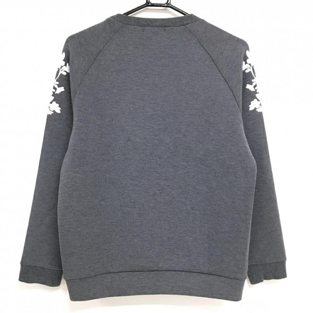 【美品】キャロウェイ レッドレーベル トレーナー 杢グレー×白 レディース L ゴルフウェア Callaway