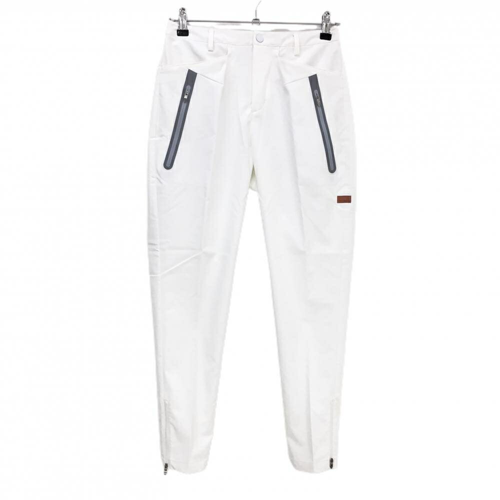 【超美品】テーラーメイド×UNITED ARROWS パンツ 白×グレー ジップポケット ストレッチ レディース M ゴルフウェア TaylorMade