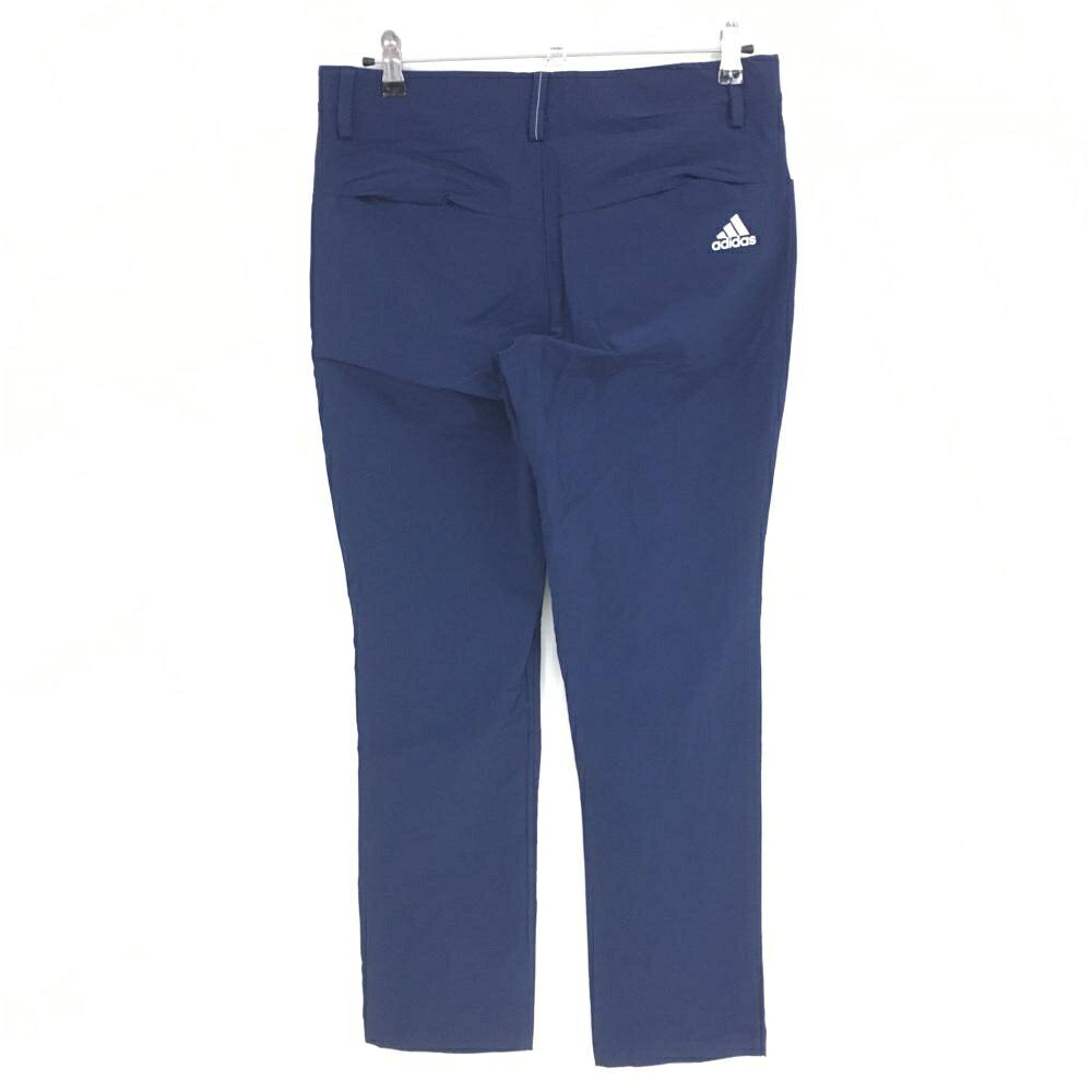 【美品】アディダス パンツ ネイビー×ライトグレー ポケット3ライン ストレッチ メンズ 82 ゴルフウェア adidas