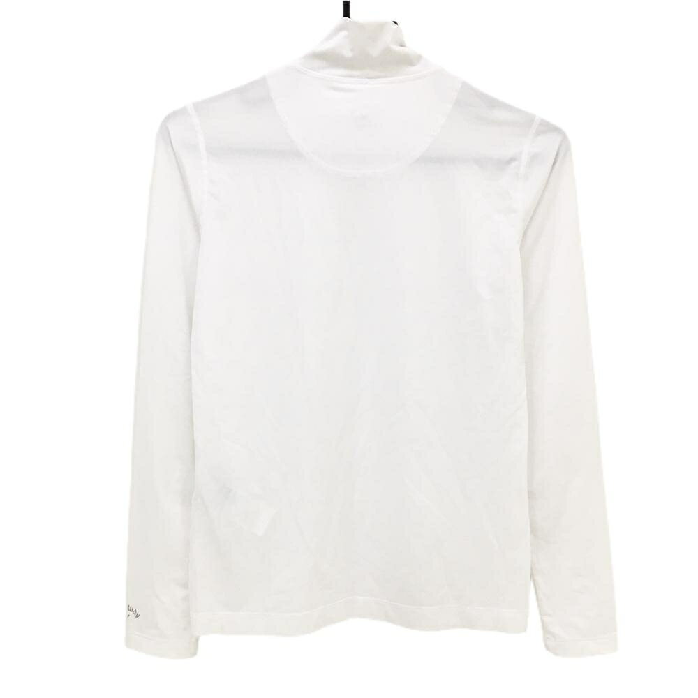 【超美品】キャロウェイ ハイネックインナーシャツ 白 ラメロゴ レディース M ゴルフウェア Callaway