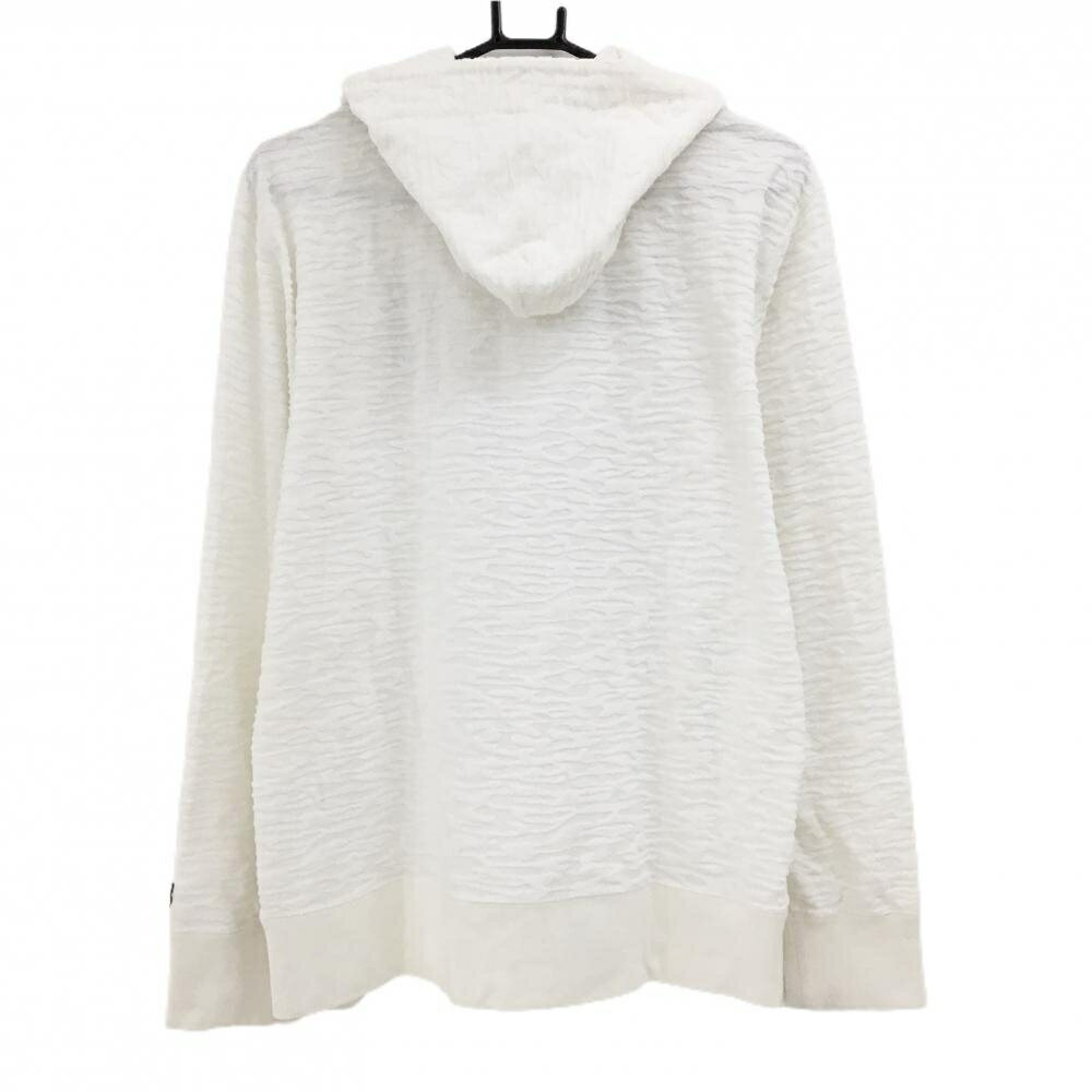 アドミラル ジップパーカー 白 織生地 ロゴネイビー ダブルジップ メンズ L ゴルフウェア Admiral