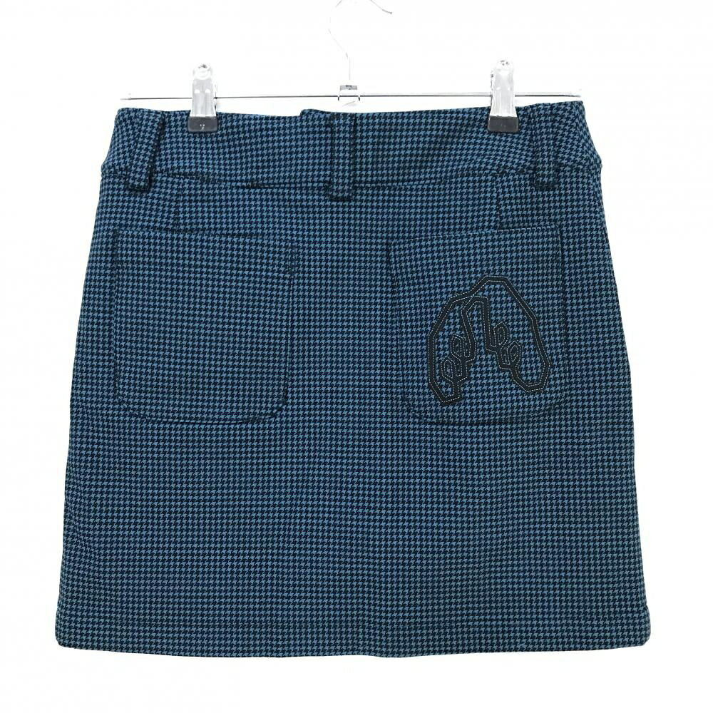 【超美品】ノイジーノイジー スカート ブルーネイビー×黒 千鳥格子 内側インナーパンツ レディース 38(S) ゴルフウェア M・U SPORTS