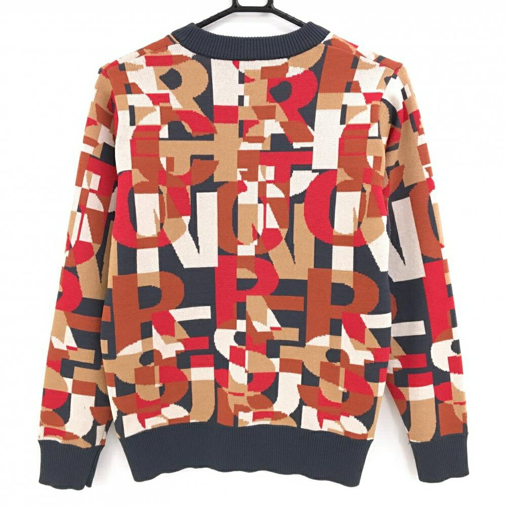 【超美品】レザレクション セーター グレー×レッド 総柄 裏地付 ニット レディース M ゴルフウェア Resurrection