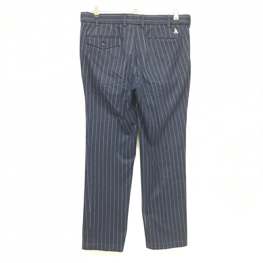 【超美品】ポールスチュアートスポーツ パンツ ネイビー×白 ストライプ メンズ 84 ゴルフウェア Paul Stuart SPORT