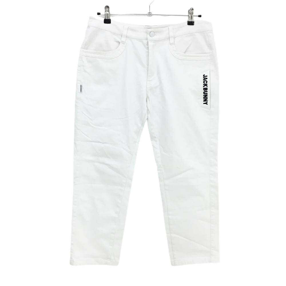 TAKEO KIKUCHI SPORT - ジャックバニー パンツ 白×黒 サイドジップポケット 裏微起毛 ストレッチ メンズ 5(L) ゴルフウェア Jack Bunny