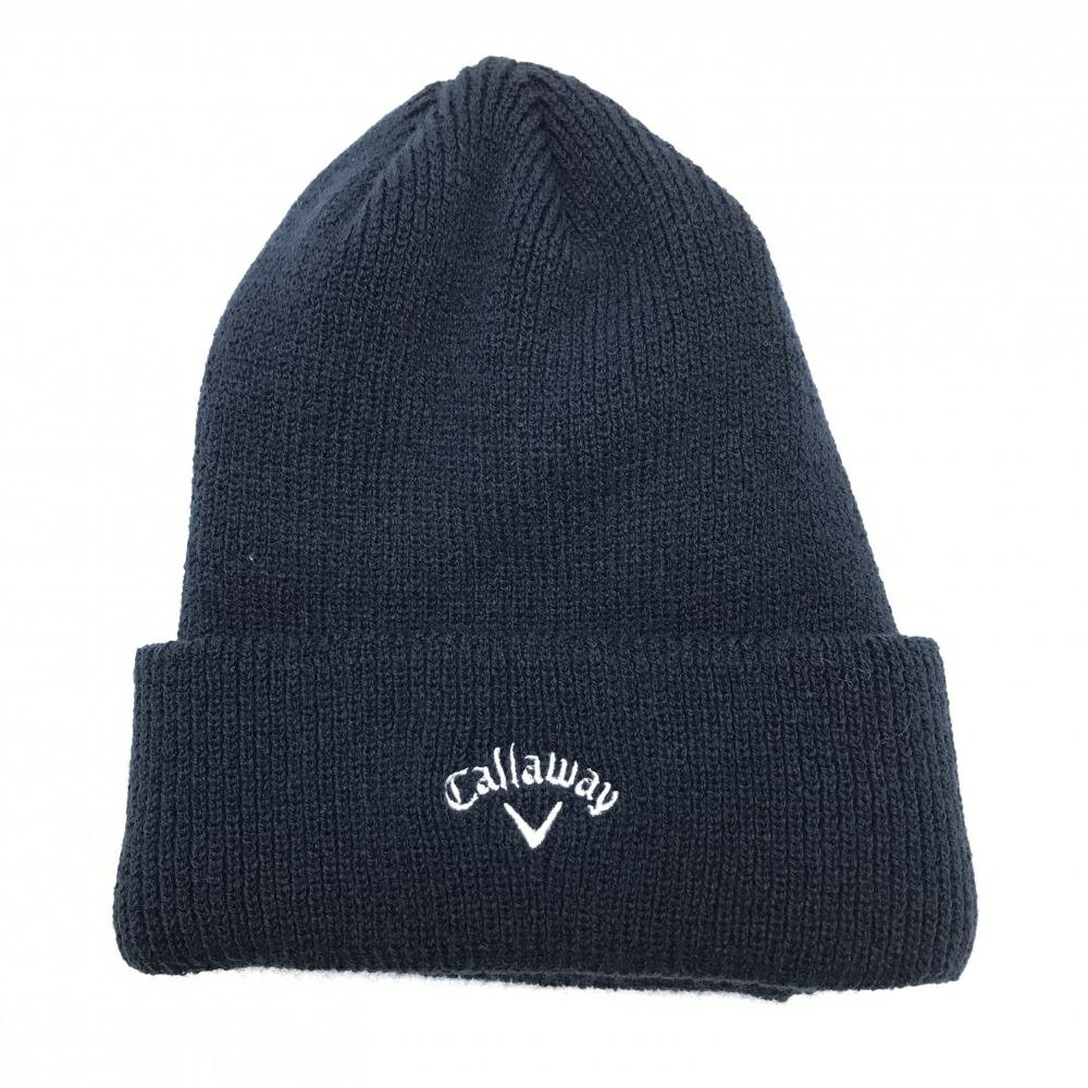 【新品】キャロウェイ ニット帽 ネイビー 抗菌防止加工 ゴルフウェア Callaway