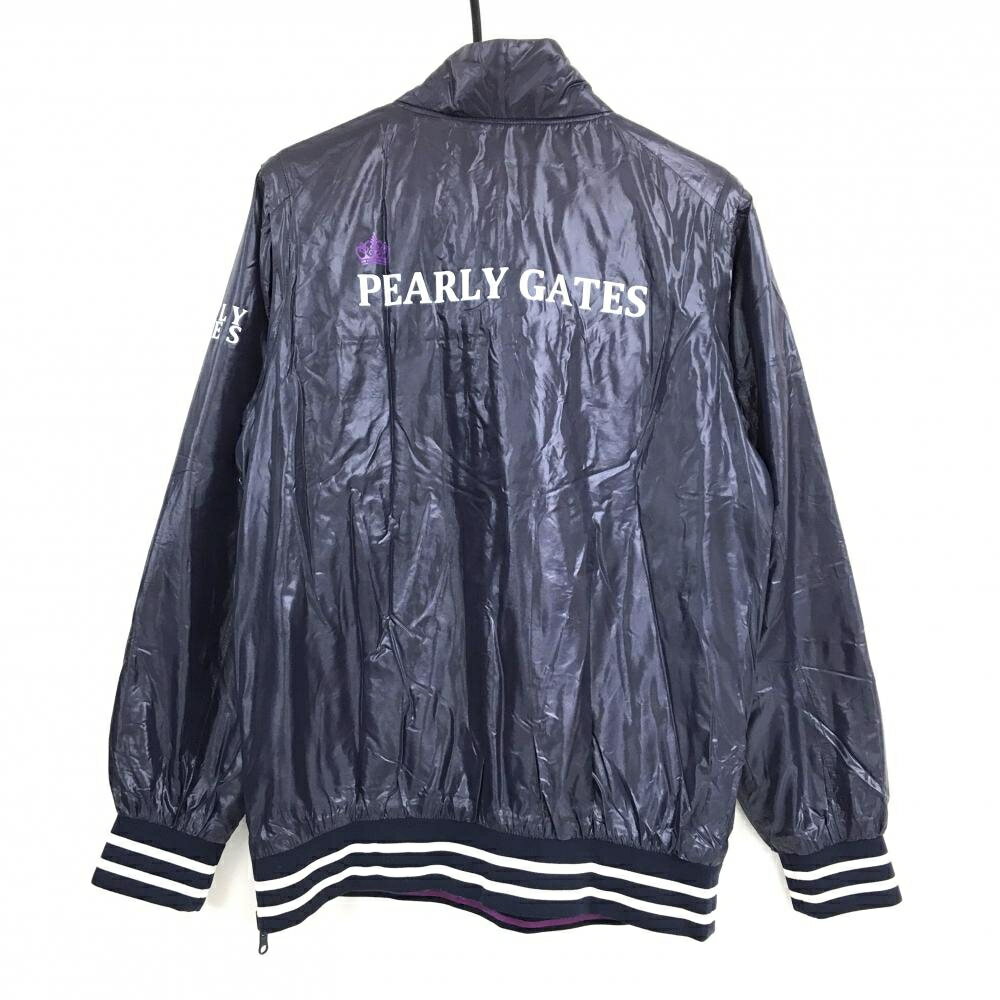 パーリーゲイツ 4WAY中綿リバーシブルブルゾン ネイビー 裏パープル 袖着脱可 メンズ 5(L) ゴルフウェア PEARLY GATES