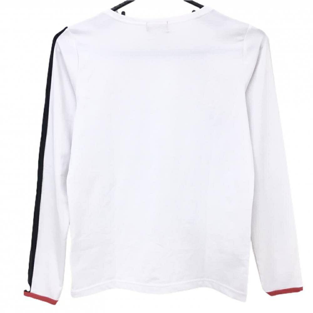 【美品】アルチビオ インナーシャツ 白×黒×レッド 袖口ロゴ ストレッチ レディース 36(S) ゴルフウェア archivio