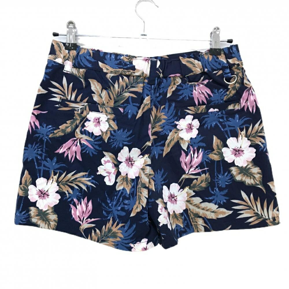 【新品】キスオンザグリーン ショートパンツ ネイビー×レッド 花柄 レディース L ...