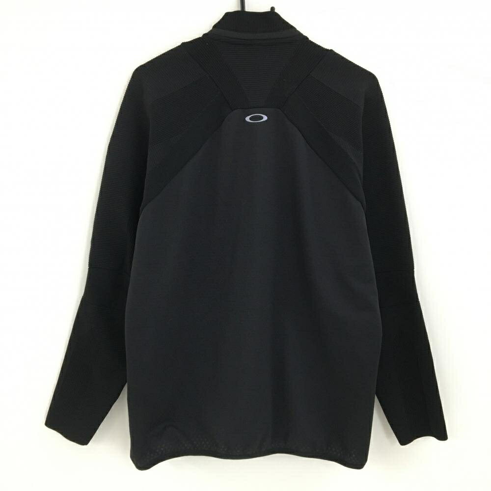 【超美品】オークリー 切替ジャケット 黒 ロゴライトグレー メンズ XL ゴルフウェア Oakley