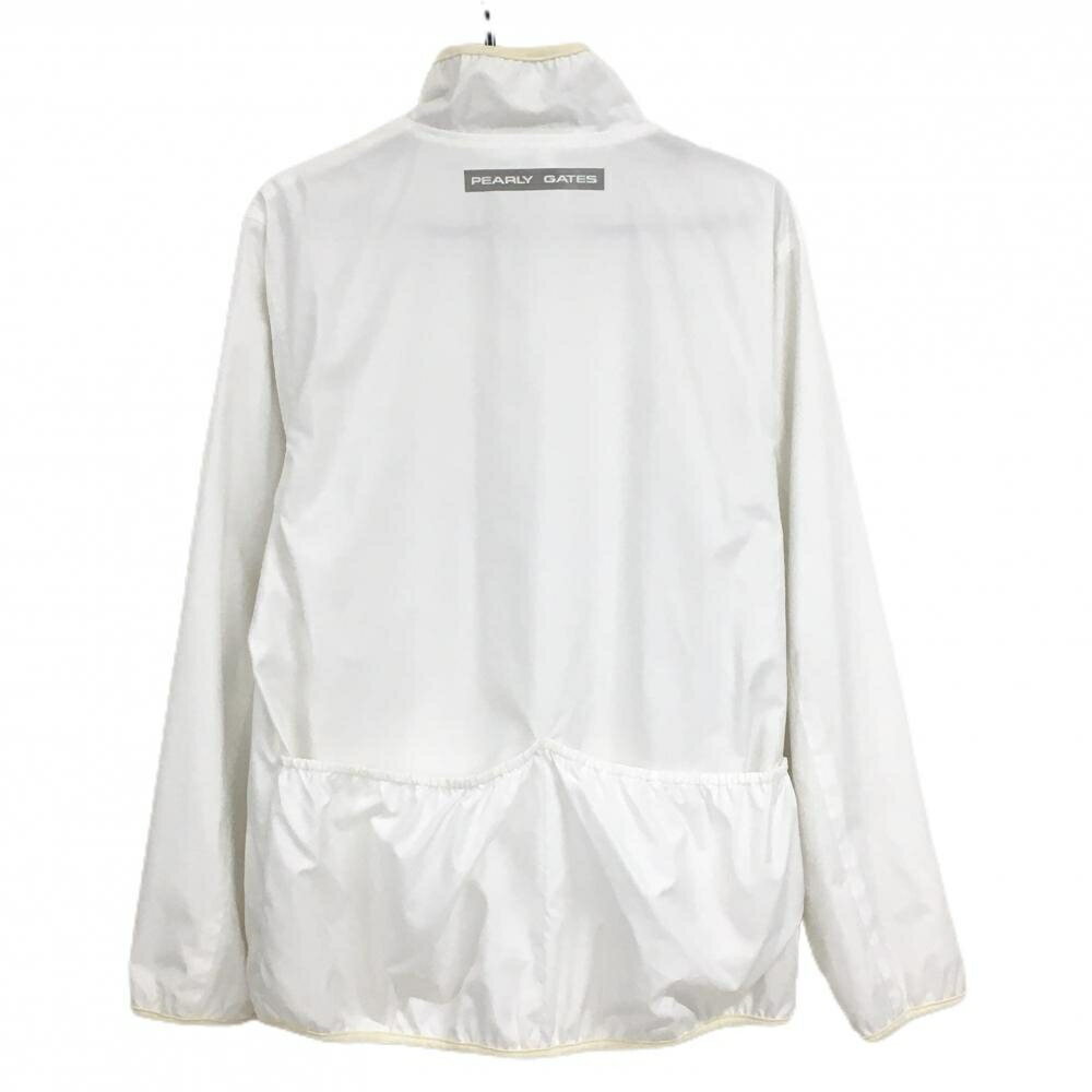 パーリーゲイツ ジャケット 白 ロゴプリント 裏地メッシュ メンズ 5(L) ゴルフウェア PEARLY GATES
