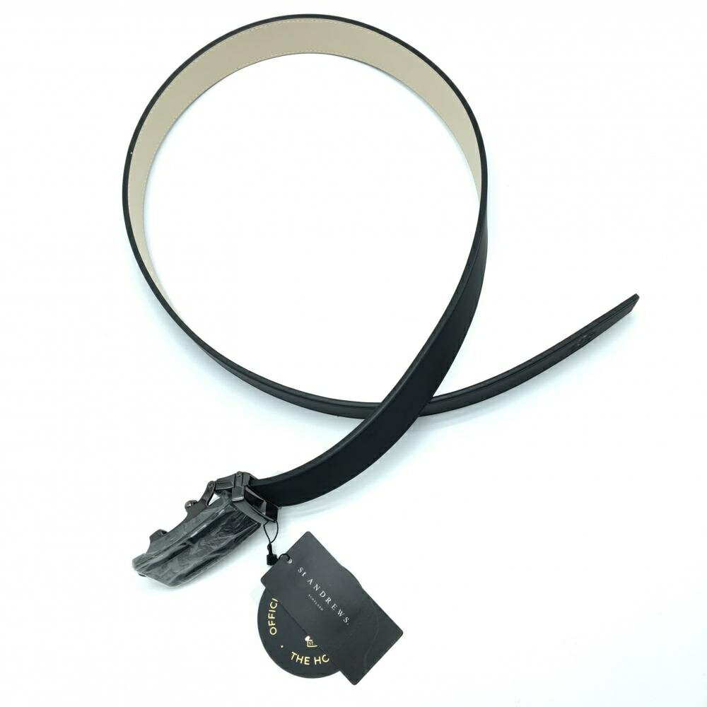 【新品】セントアンドリュース ベルト 黒 バックルロゴ メンズ FR ゴルフウェア 2024年モデル St ANDREWS