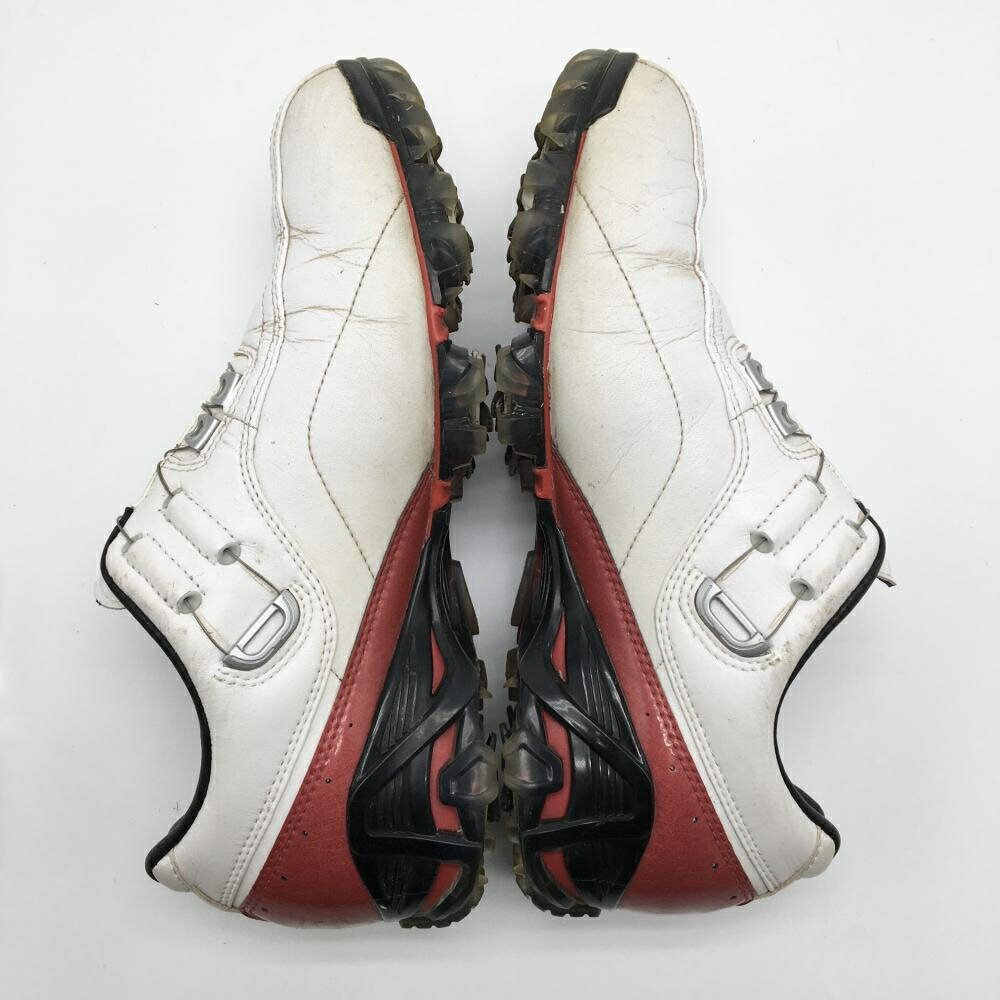 【当店ポイント5倍！2月1日限り】ミズノ ゴルフシューズ 白×レッド ジェネム 51GQ180062 ダイヤル式 BOA メンズ 25.5 ゴルフウェア MIZUNO