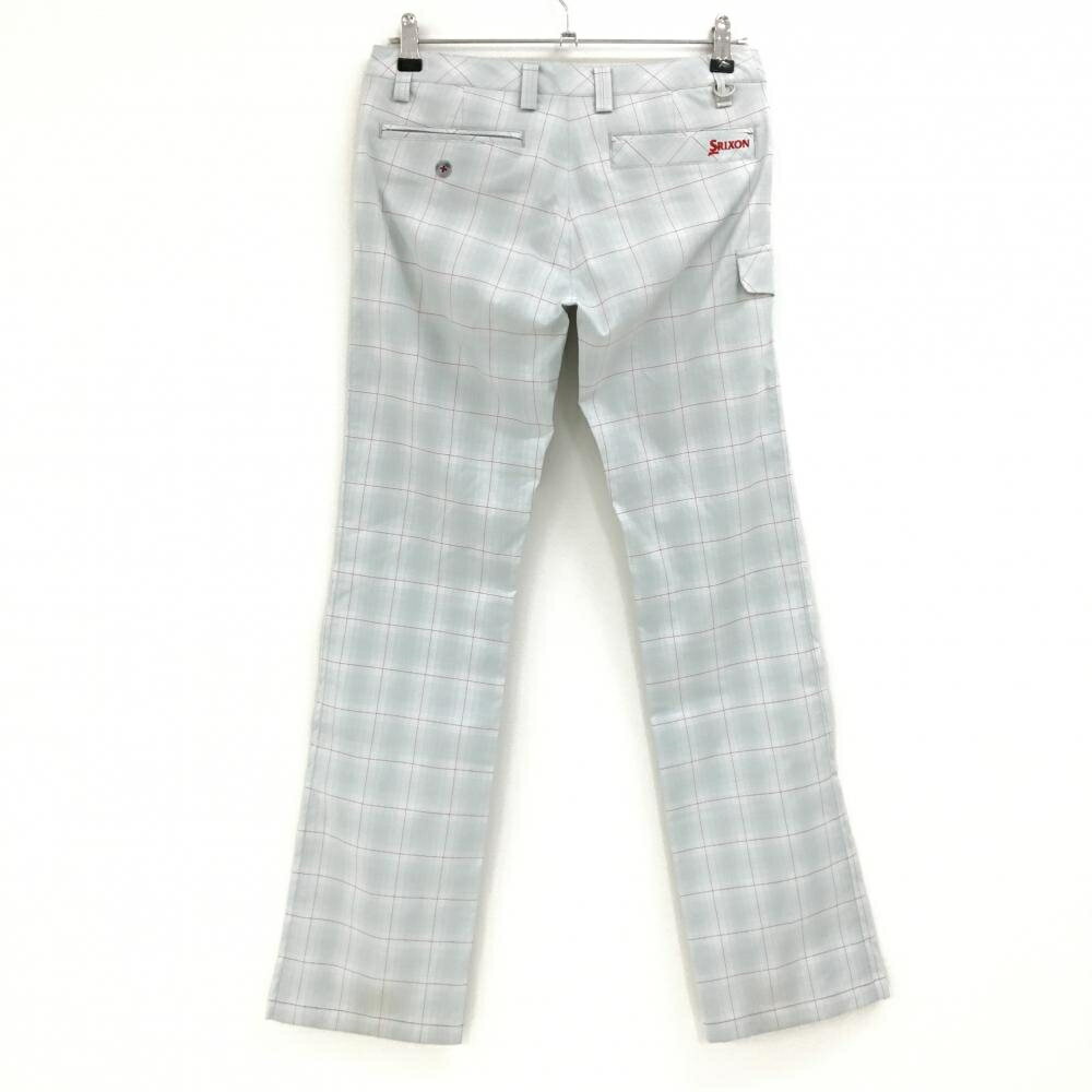 スリクソン パンツ グレー×レッド チェック ストレッチ レディース S ゴルフウェア SRIXON