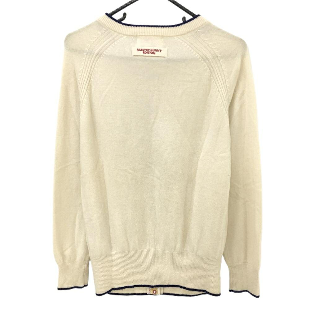 【美品】マスターバニー カーディガン アイボリー カシミヤ100% レディース 2(L) ...