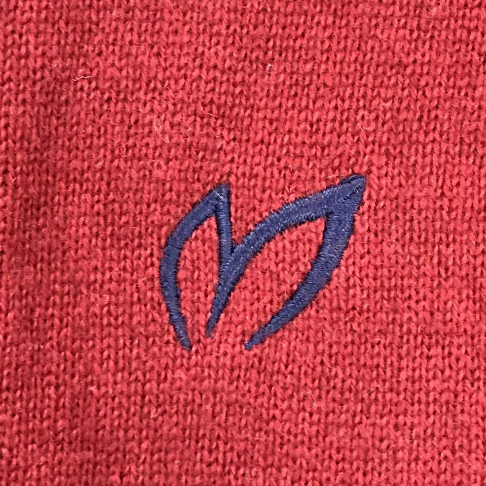 【美品】マスターバニー ニットジップパーカー ボルドー カシミヤ100% レディース 2(L) ゴルフウェア MASTER BUNNY EDITION