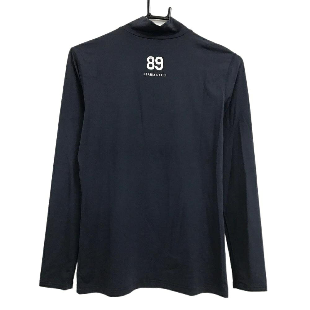 【美品】パーリーゲイツ ハイネックインナーシャツ ネイビー ストレッチ 接触冷感 レディース 2(L) ゴルフウェア PEARLY GATES