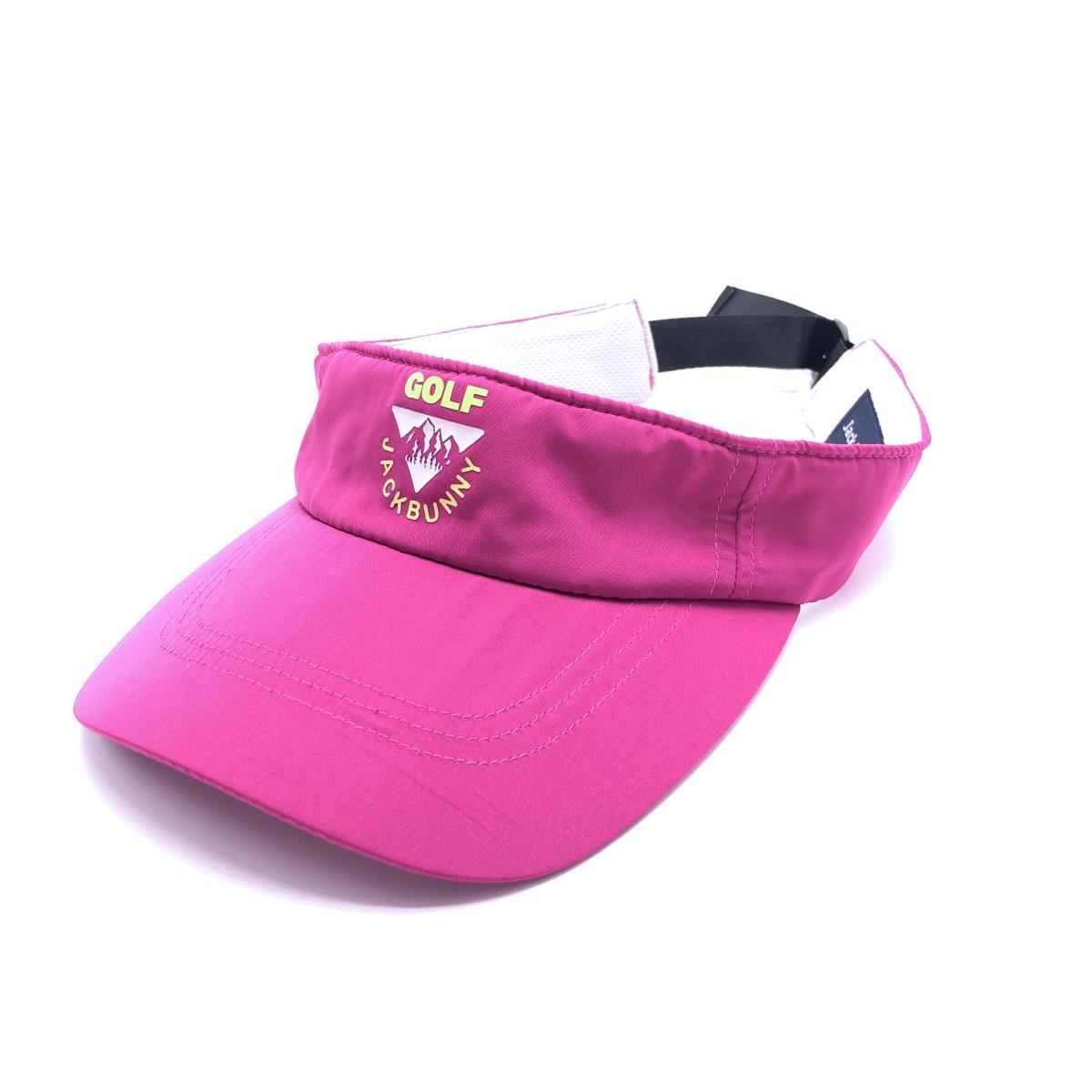 SINACOVA GOLF - 【美品】ジャックバニー サンバイザー ピンク×イエロー ロゴ FR ゴルフウェア Jack Bunny