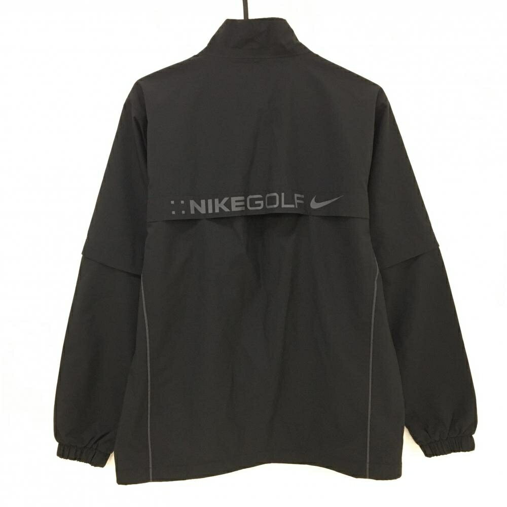 【美品】ナイキ 2WAYジャケットブルゾン 黒 袖着脱可 裏地メッシュ メンズ LGG ゴルフウェア NIKE